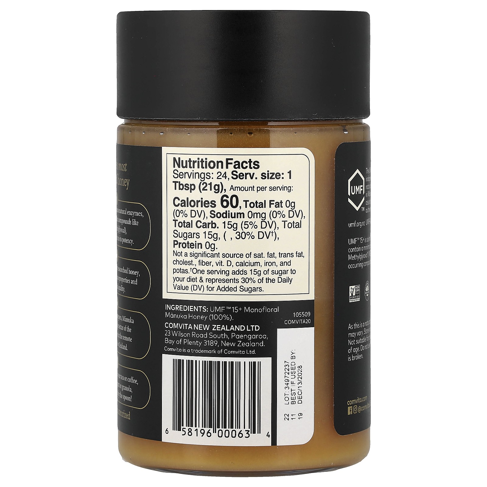 Manuka Honey, UMF 15+, MGO 514+, 17.6 oz (500 g)