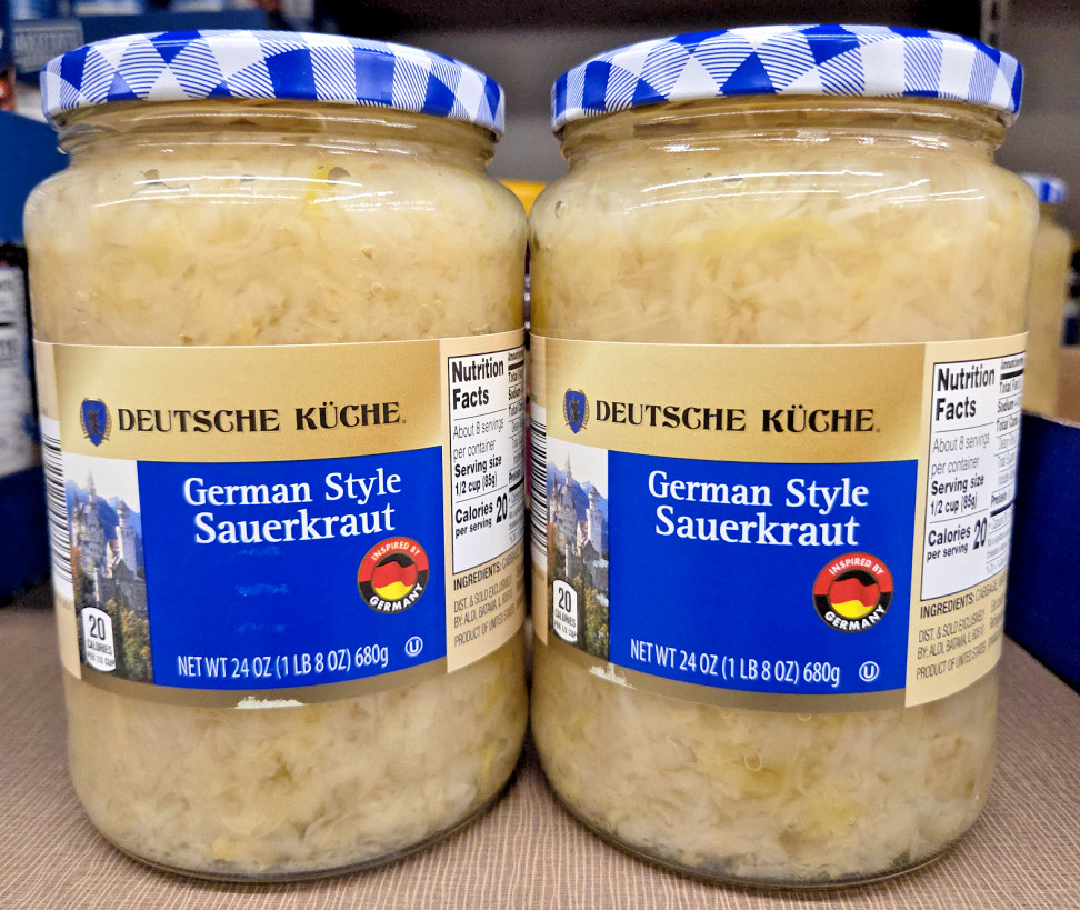 Deutsche Kuche German Style Sauerkraut 24oz 680g (2 Jars)
