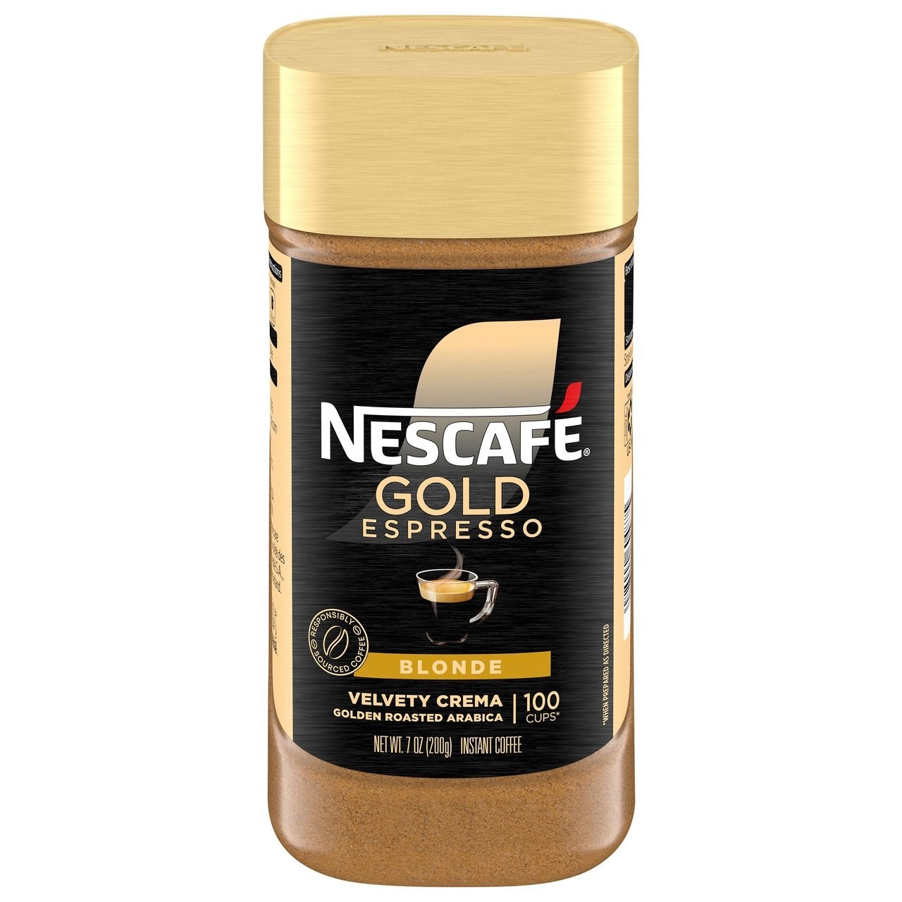 Nescafe Gold Espresso Blonde Velvety Crema Golden Rosted Arabica 100 Cups