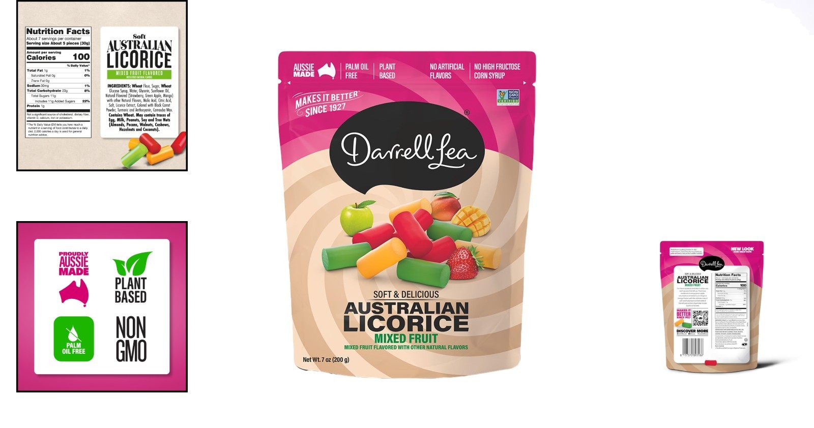 Delicious Plant-Based Australian Licorice – Soft, Chewy, 7oz Mixed Fruit
