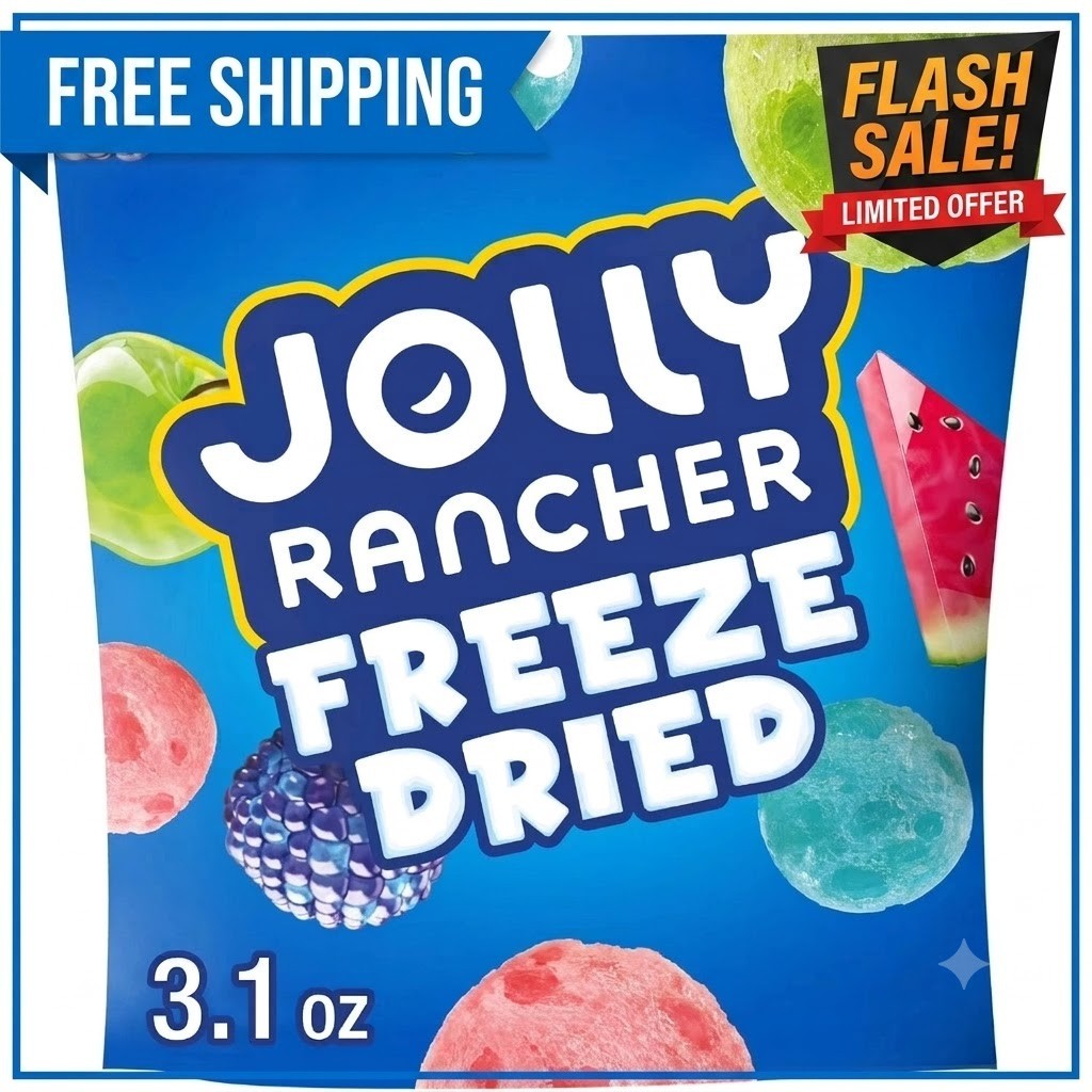 JOLLY RANCHER Freeze Dried Original Fruit Flavored Candy Bag, 3.1 oz