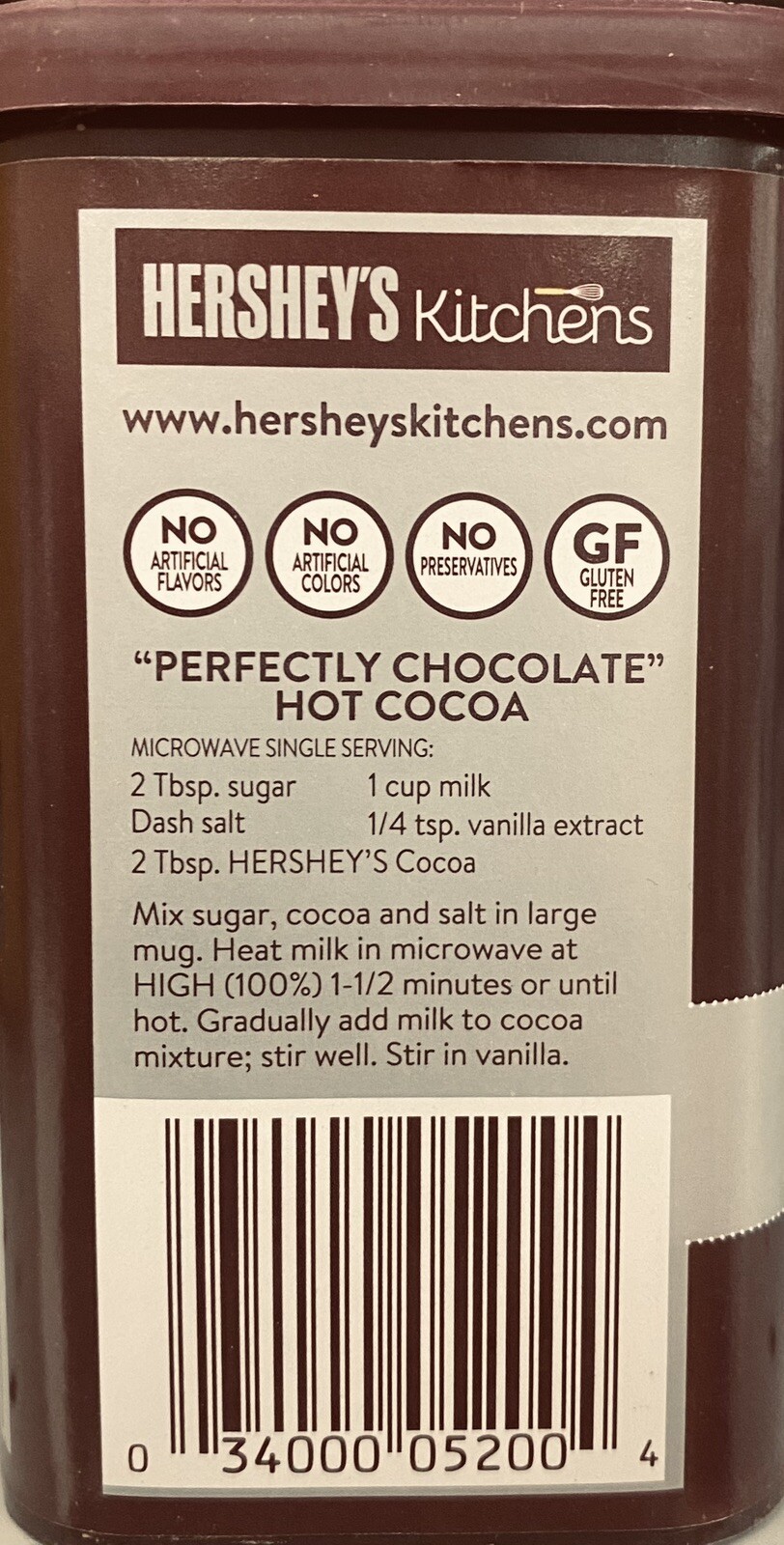 Hershey’s Cocoa 100% CACAO Natural Unsweetened Powder 8 oz tub