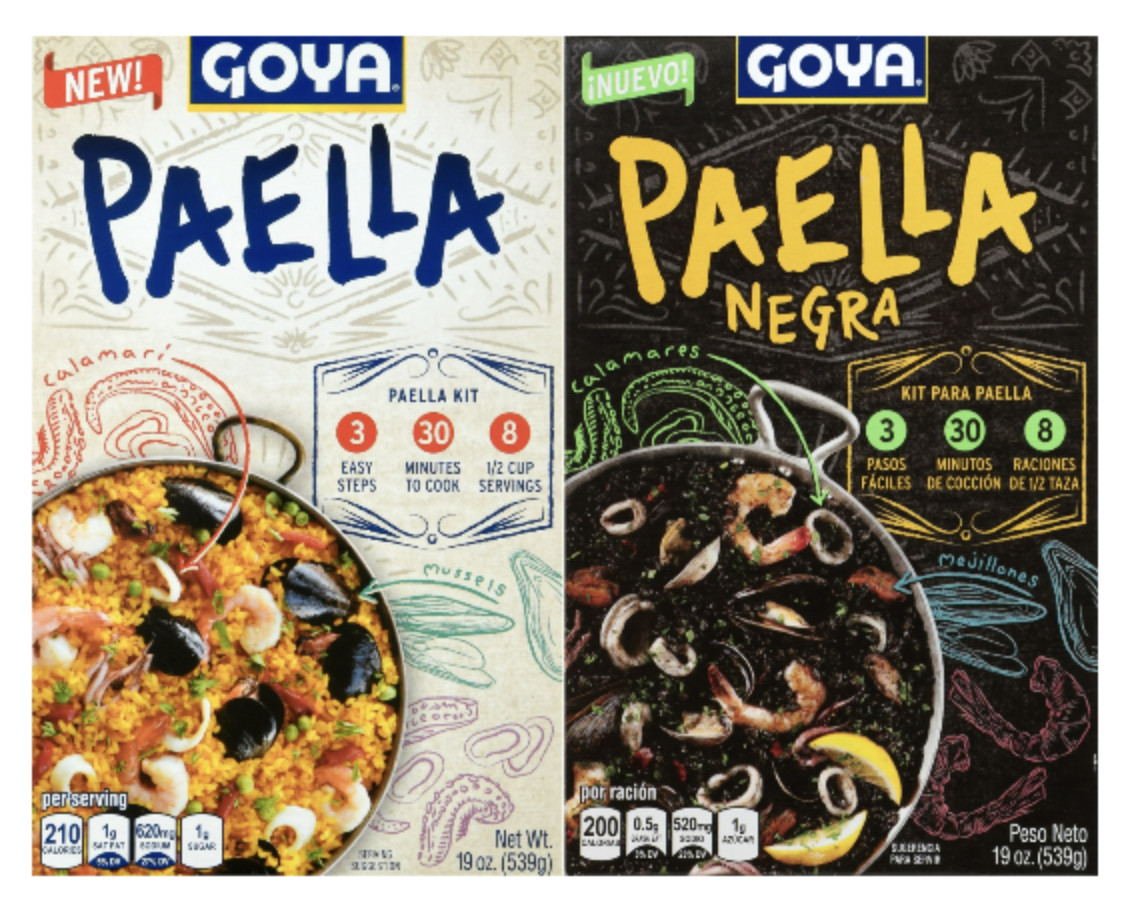 Goya Dinner Mix, Paella Normal y Negra, (2 pack) 19 Ounce