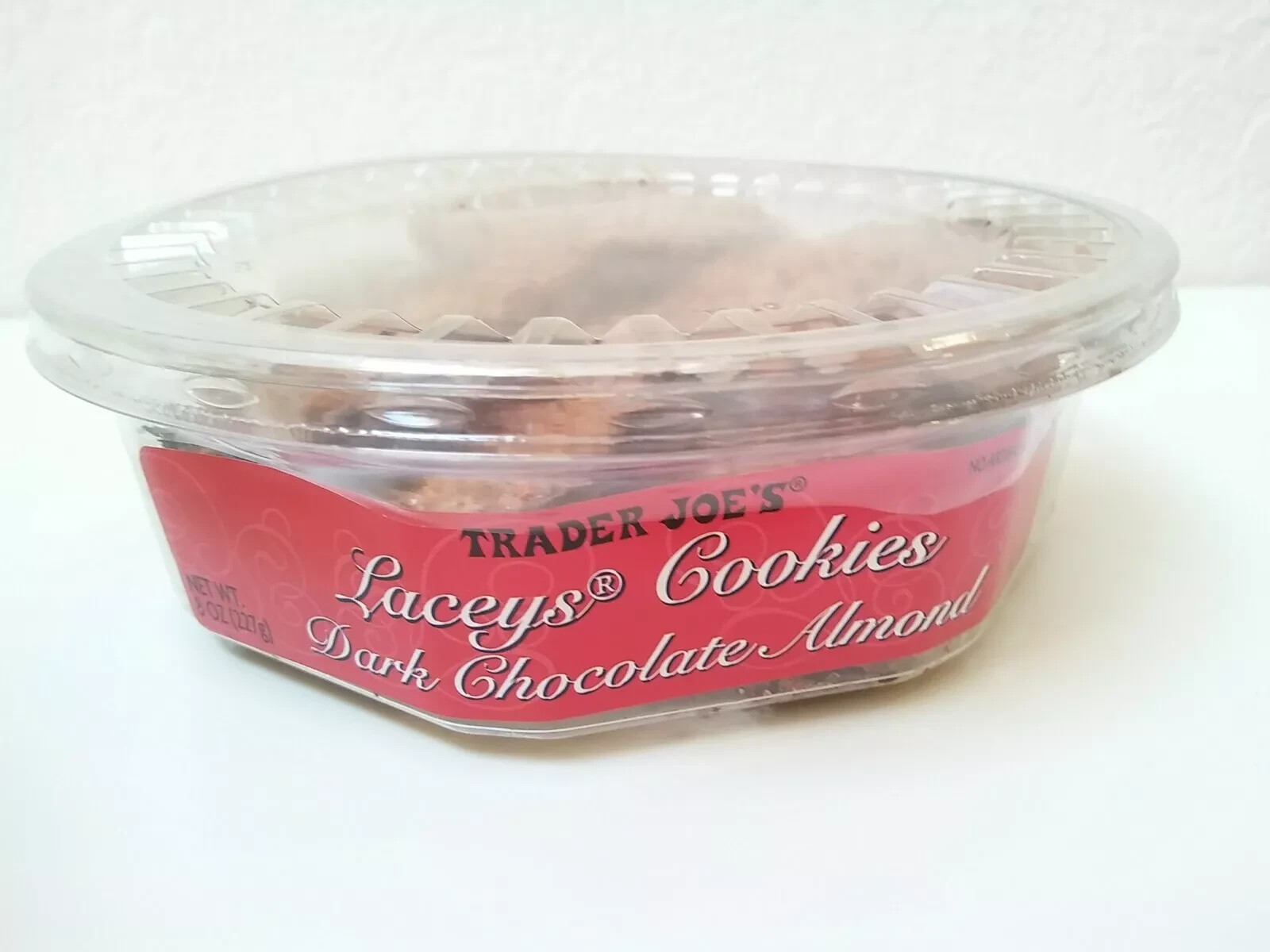 Trader Joe’s 8 oz. LACEYS COOKIES Dark Chocolate Almond ** BB 5/2026 **