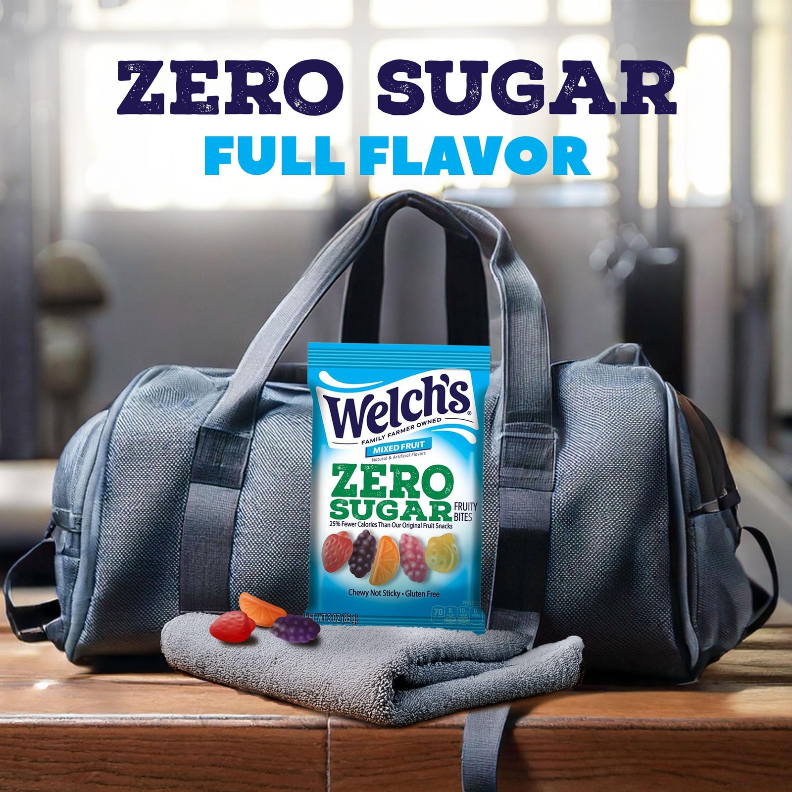 Welch’s Zero Sugar Fruity Bites, Mixed Fruit Snack Pack, 3 Ounce (Pack of 1)