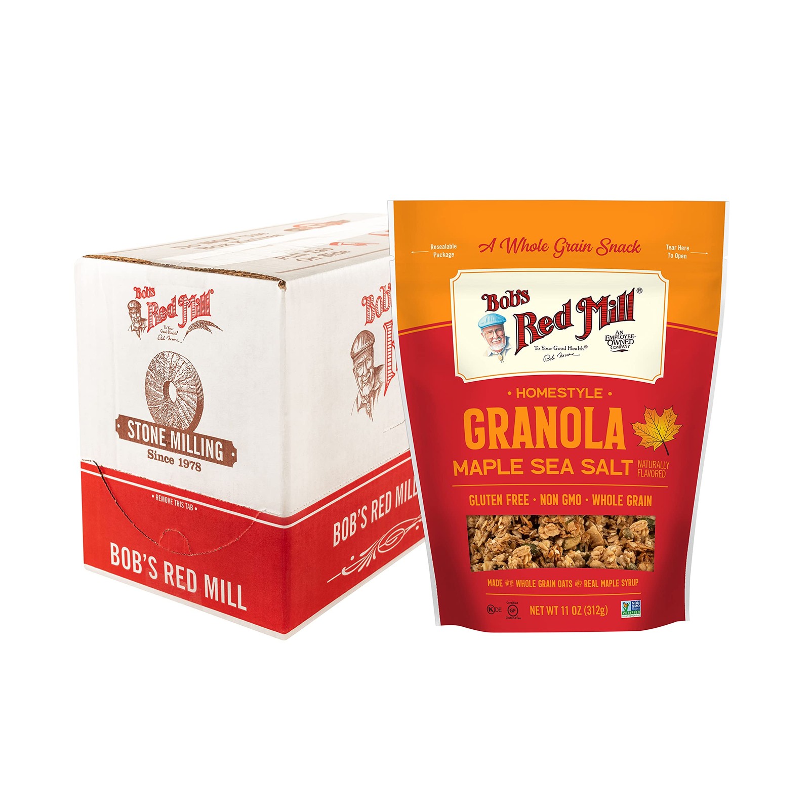 Bob’s Red Mill Pan-Baked Granola Maple Sea Salt, 11 Ounce (Pack of 2)