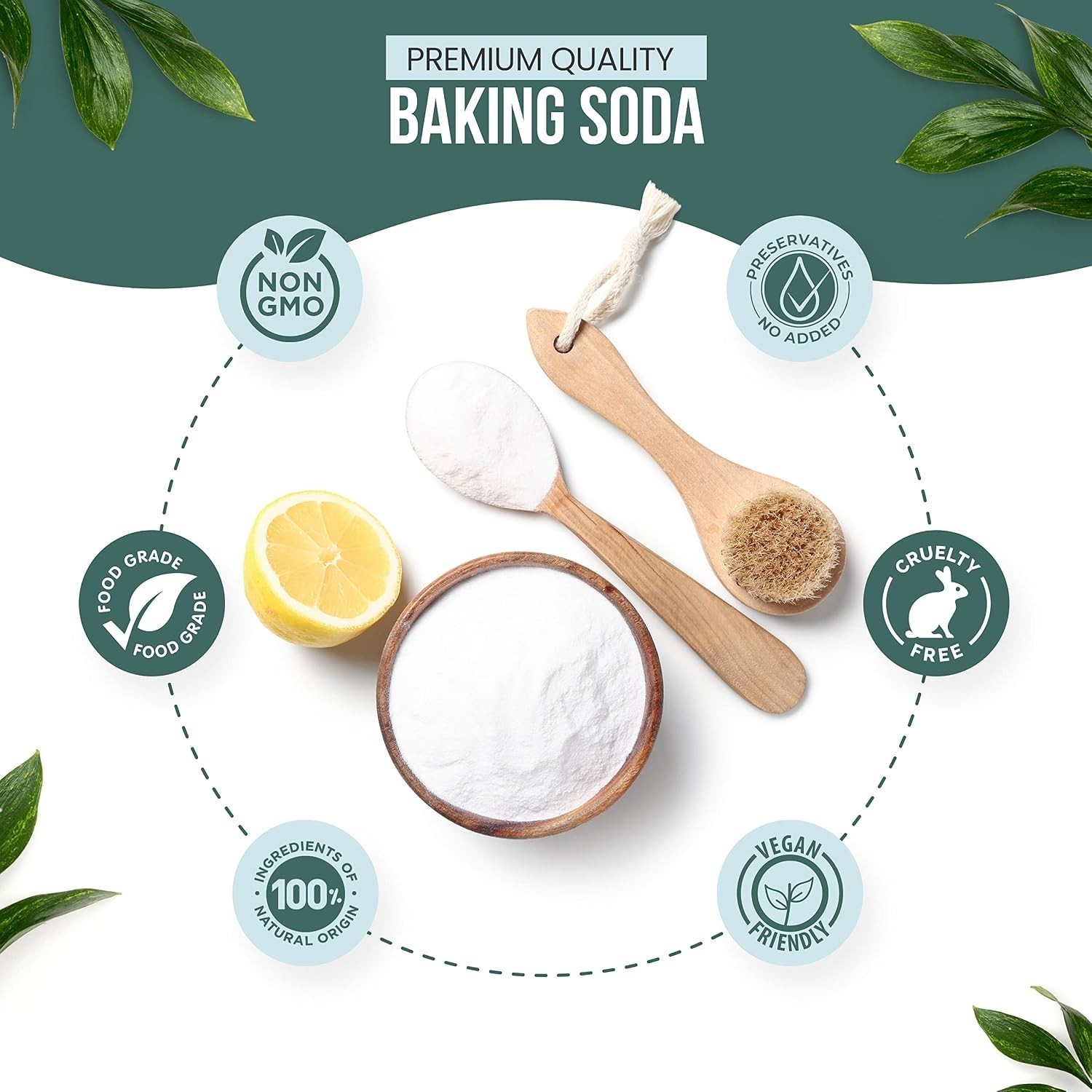 Pure Baking Soda, Sodium Bicarbonate (11 Lbs.) Food Grade for Cleaning, Baking