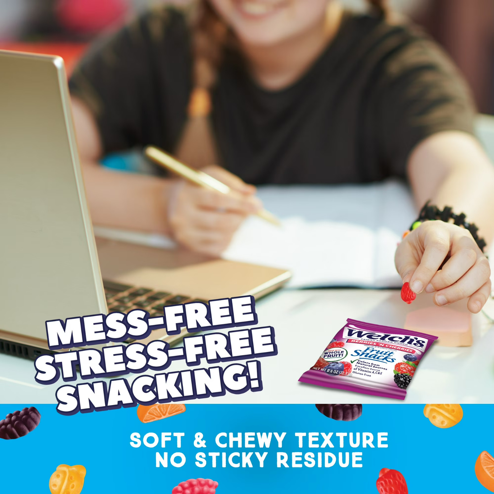 Fruit Snacks, Berries N Cherries, 0.8 oz, 40 Count……….