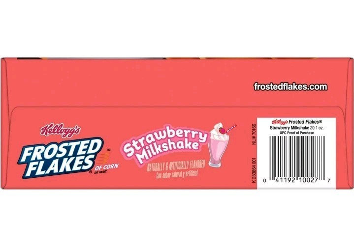 2 PACK! Kellogg’s Frosted Flakes Breakfast Cereal Strawberry Milkshake 20.1 Oz
