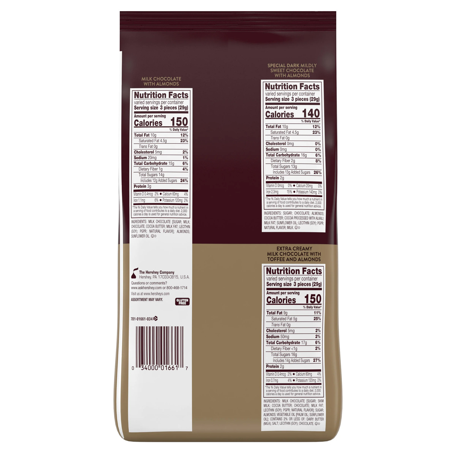 Hershey’s Nuggets Milk Chocolate Candy Assortment, Variety Pack, 145-count