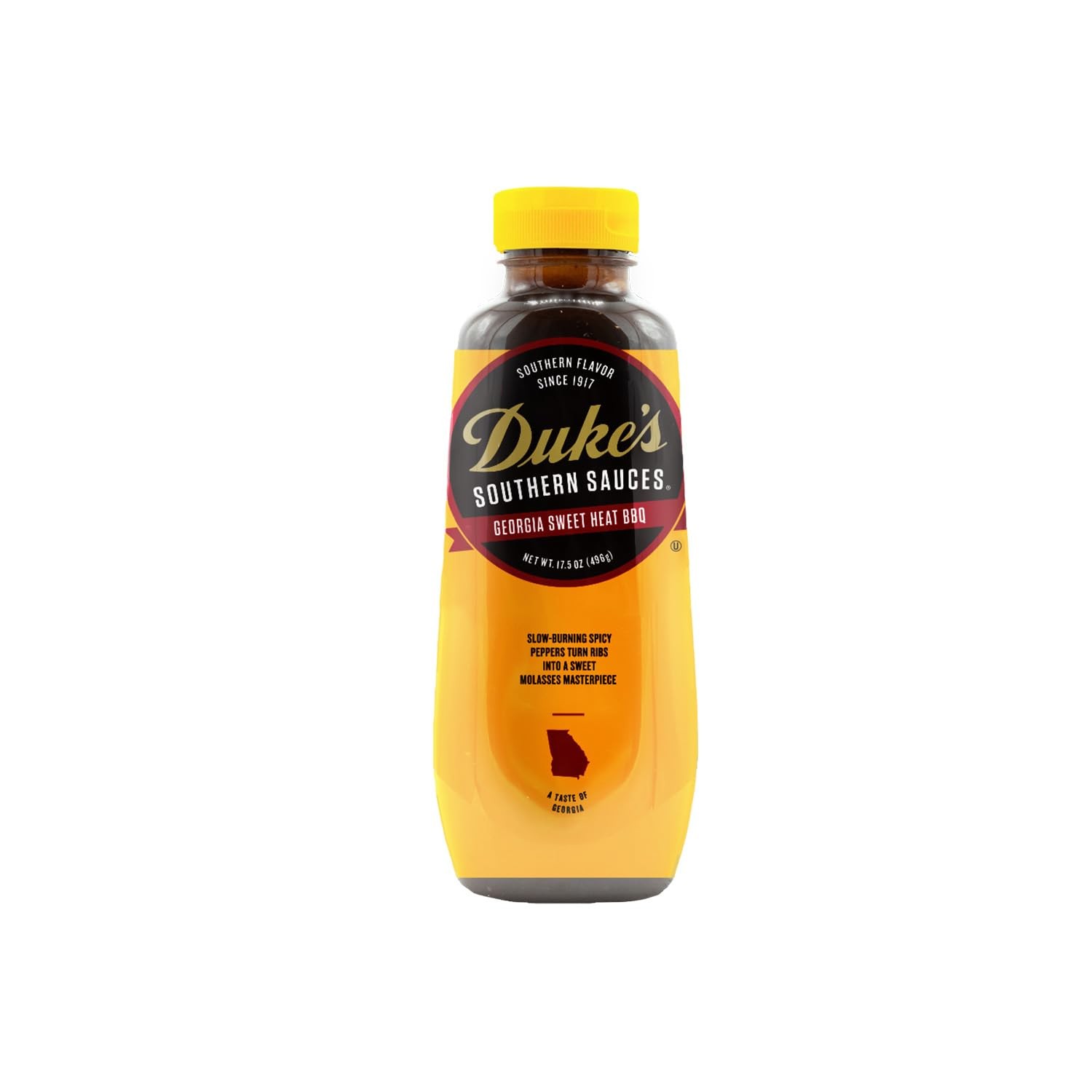 Dukes Georgia Sweet Heat Southern Sauce – Molasses & Spicy Pepper Blend, 17.5 Ou