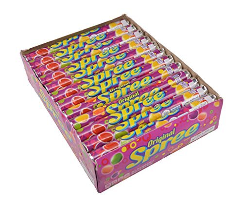 Original Spree Candy Rolls 24 Pieces Chewy Colorful Fruity Kosher Treats