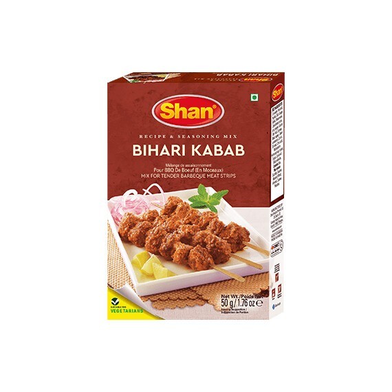 SHAN BIHARI KABAB MASALA 50G For Pakistan And Indian Spice Food