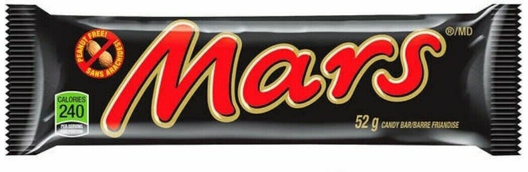 12 x MARS Chocolate Candy bar by Mars from CANADA 52g each FREE SHIP