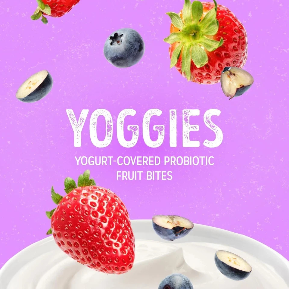 Probiotic Mixed Berry Yoggies, 21Oz (30 X 0.7Oz) – Yogurt Covered Fruit Snack, H