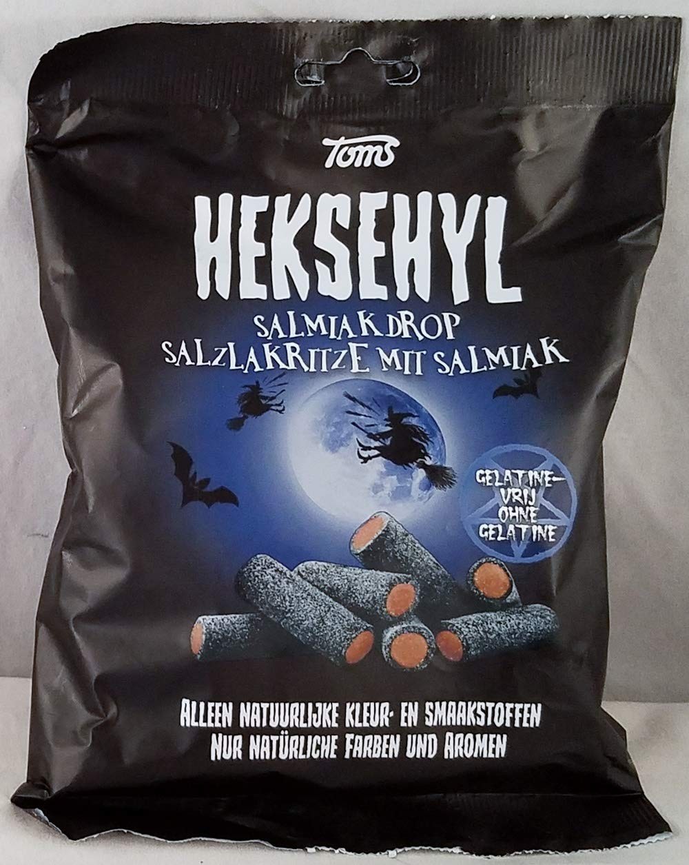 Tom’s Heksehyl Salmiak Drop Danish Black Licorice Witch 10.6 Ounces/300 Grams…