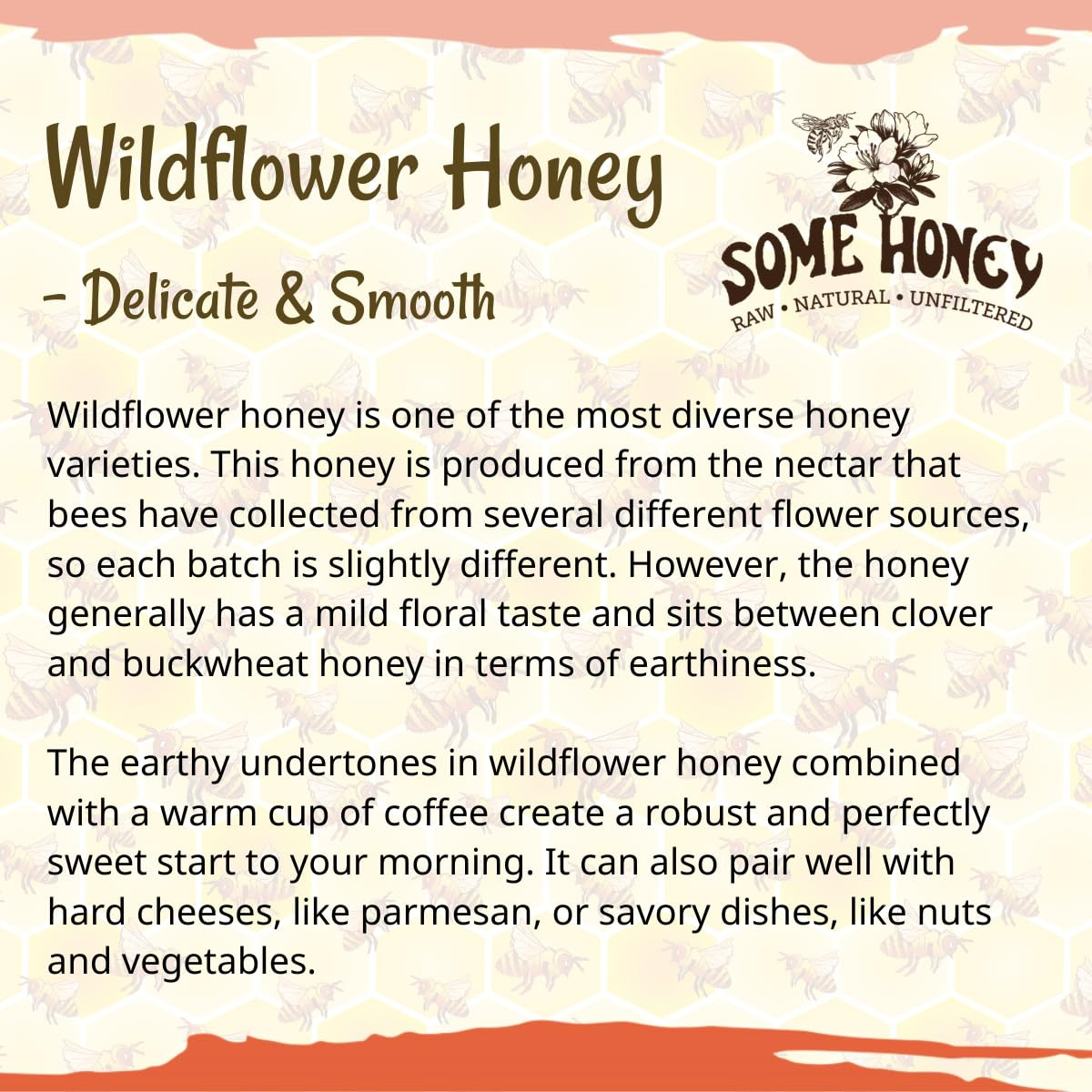 Raw & Unfiltered Wildflower Honey – 100% Pure U.S. Honey – USDA