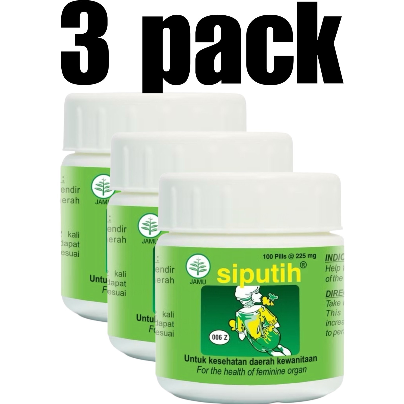 3x Siputih 100 Pills Herbs Spices Extract Natural Organic Pure Herbal Health