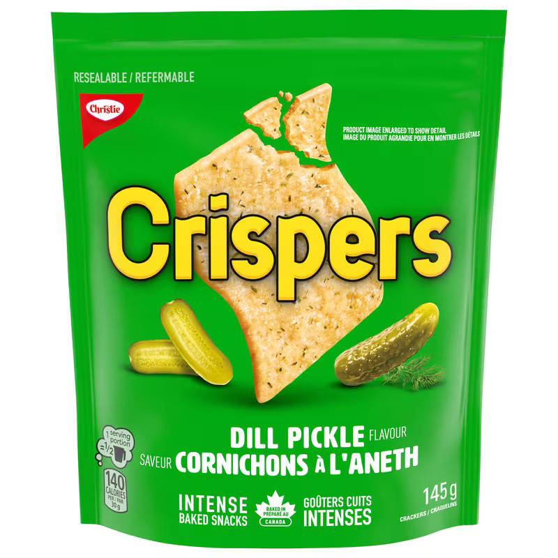3 x Crispers Dill Pickle Crackers 145 g. / 5.1 oz.