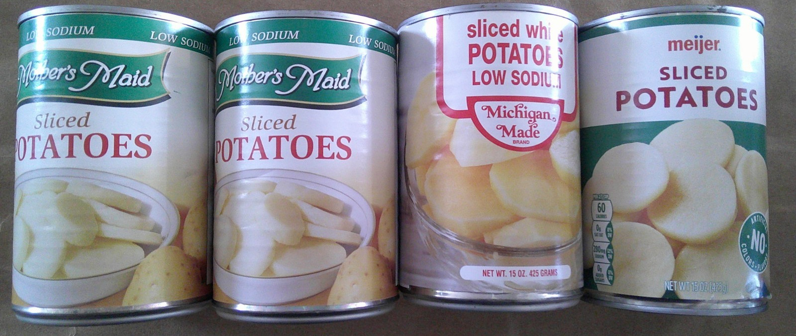 LOT OF assorted 12 (Low Sodium) Sliced Potatoes, 15oz *PLEASE READ DESCRIPTION*