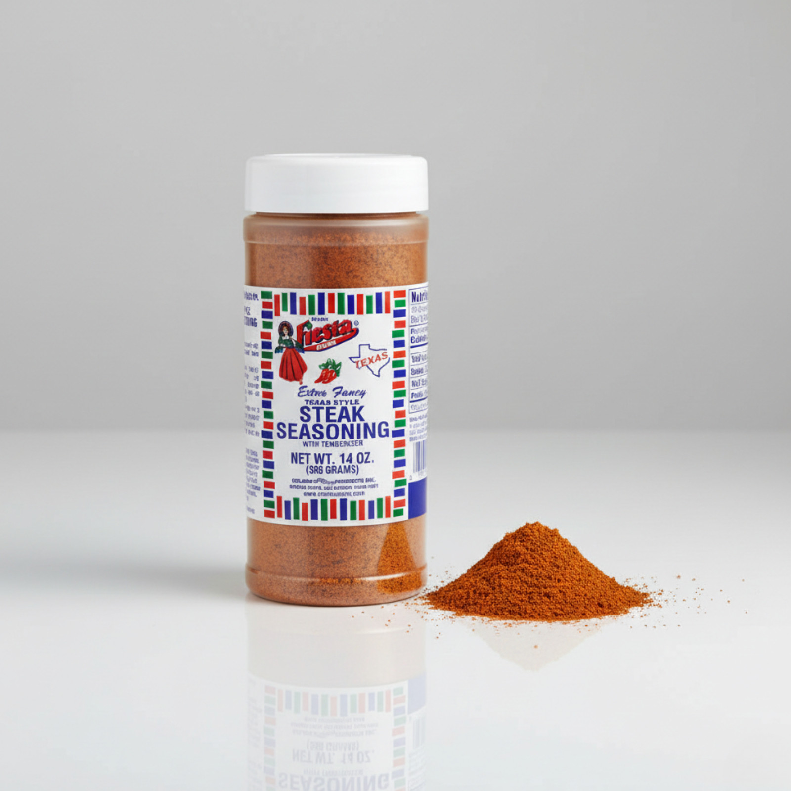 Bolner’s Fiesta Texas Style Steak Seasoning 14 oz Extra Fancy Large Bottle