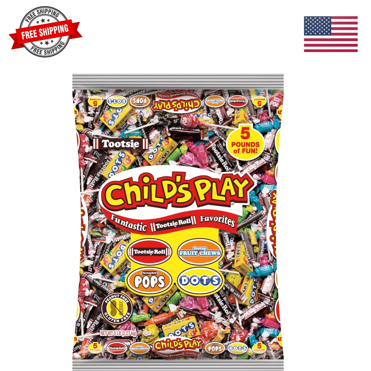 Child’s Play Candy Favorites – – 5 Pounds of Individually Wrapped Party Cand…