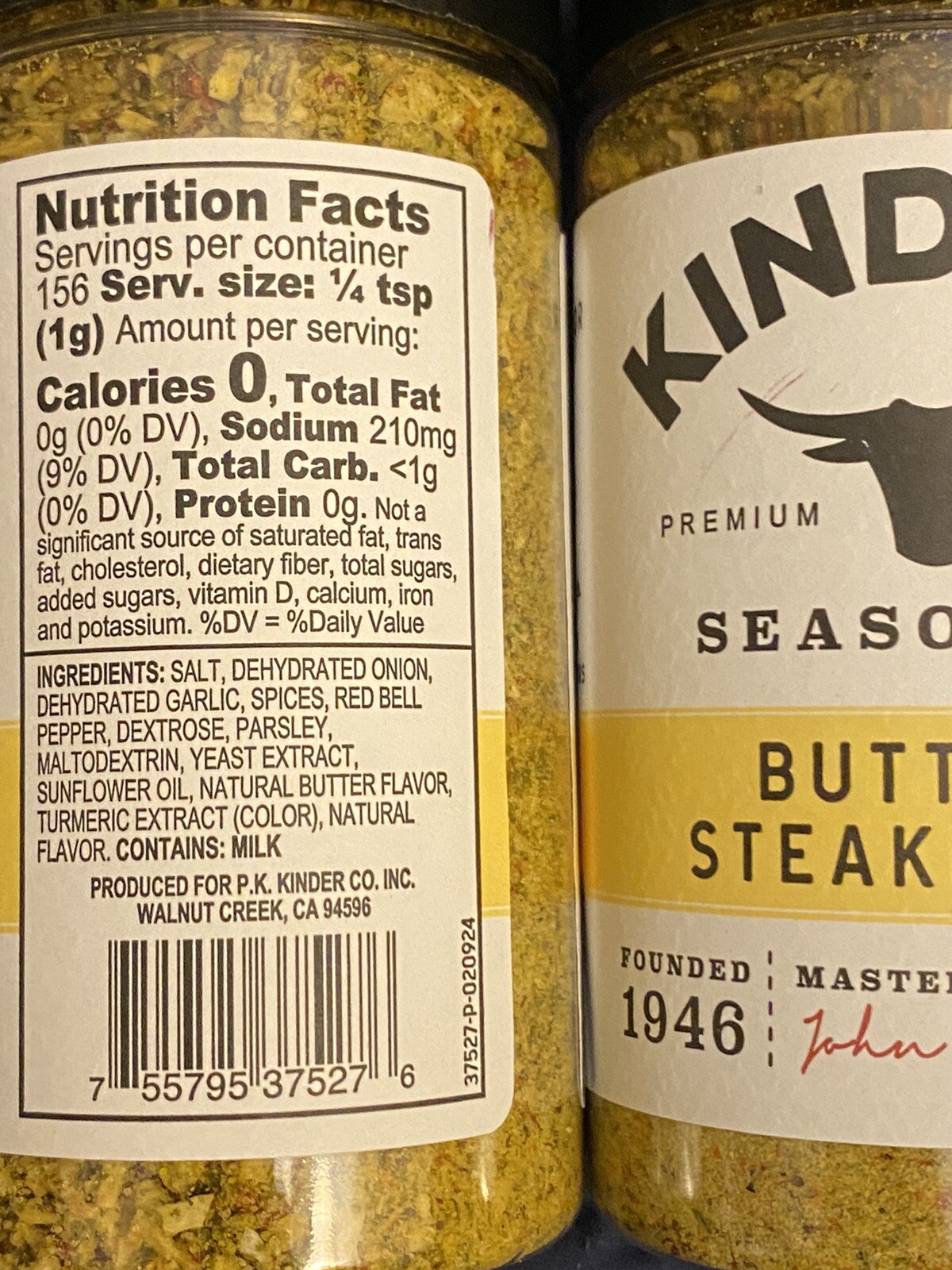 2 Kinder’s Buttery Steakhouse Seasoning 5.5 oz Ex 5/2026 Dry Spice Rub