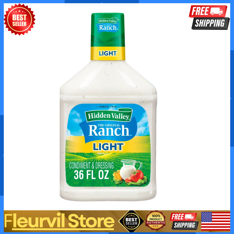 Hidden Valley Light Ranch Dressing & Condiment, 36 fl oz Squeeze Bottle