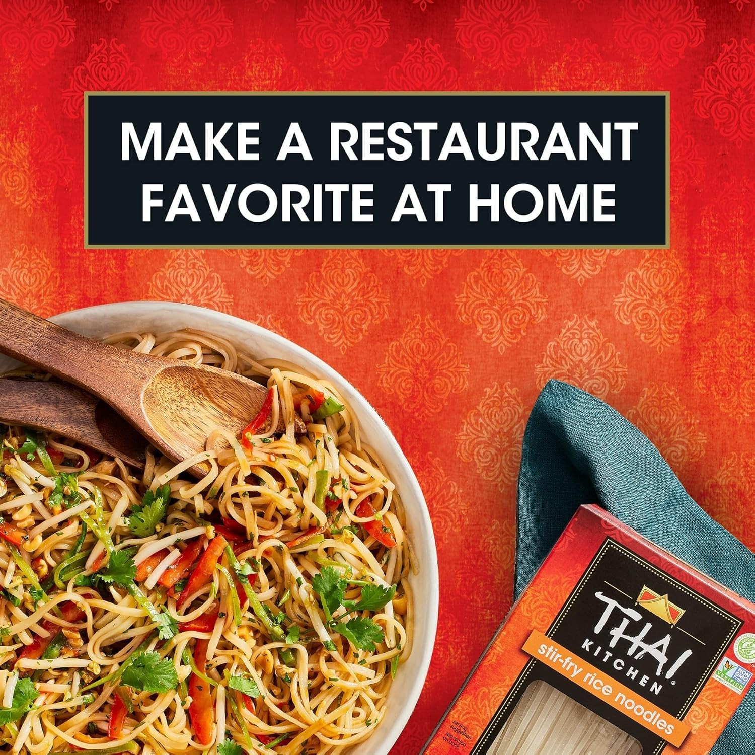 Stir Fry Rice Noodles, Gluten Free, Non GMO, Two Ingredients, Quick Cook, For…