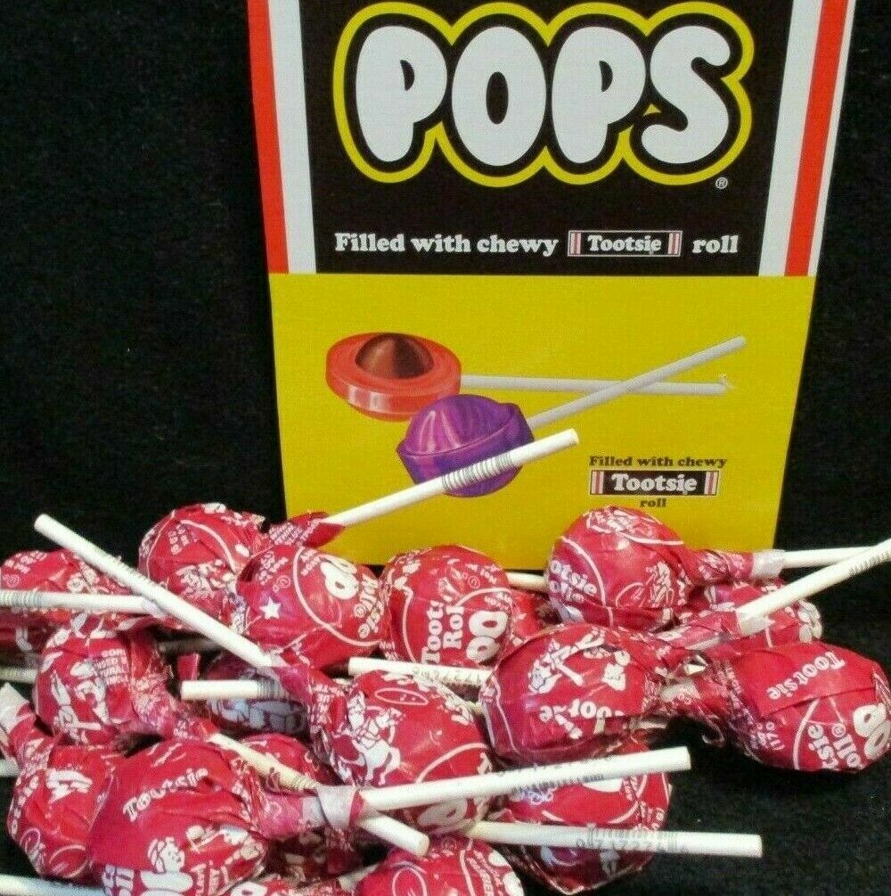 Tootsie Roll Pops RASPBERRY Flavor- FRESH BULK Candy Lollipops {30 COUNT}