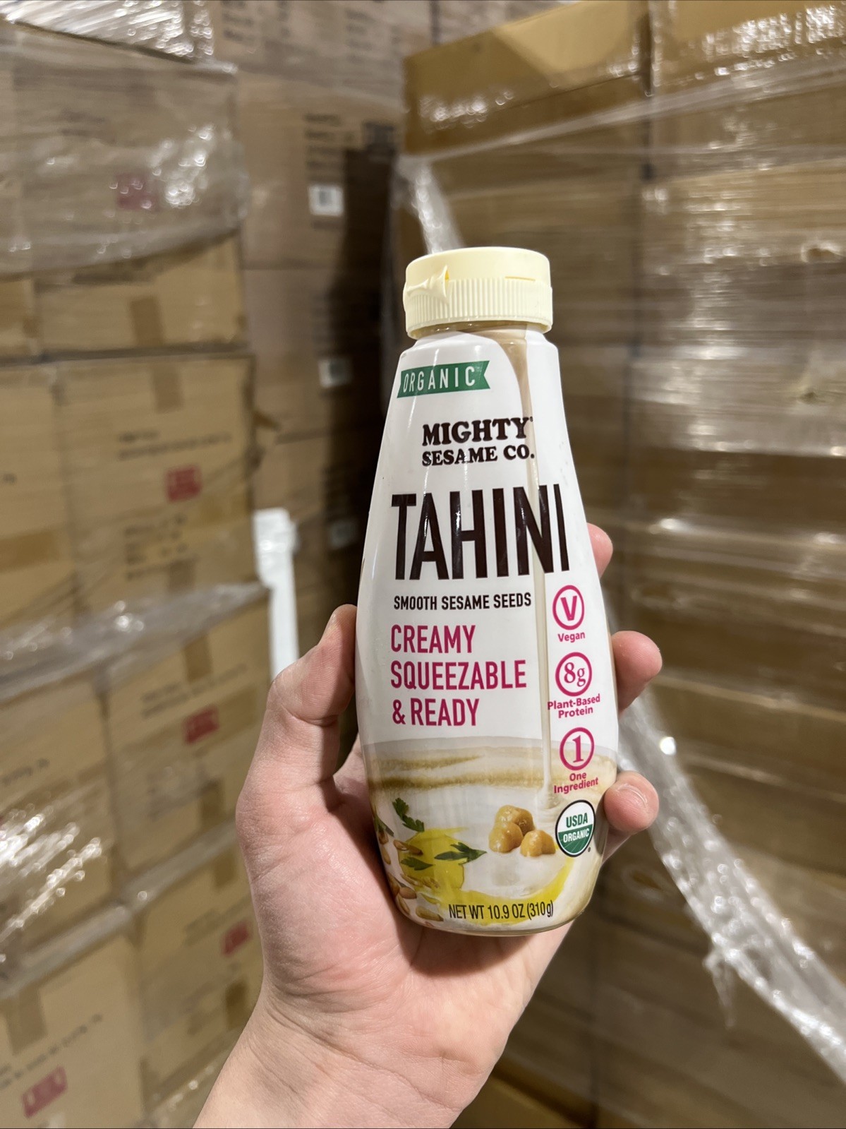 Mighty Sesame Co. Squeeze Sesame Tahini 10.9 Oz (Pack of 8)