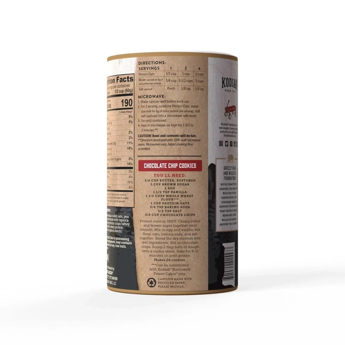 Kodiak Protein-Packed Classic Rolled Oats, 16 Oz Canister..