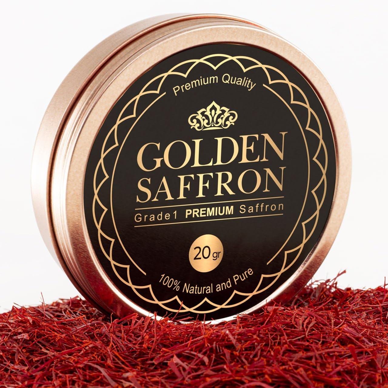 Golden Saffron, Finest Pure Premium All Red Saffron Threads, Grade A+ Super N…