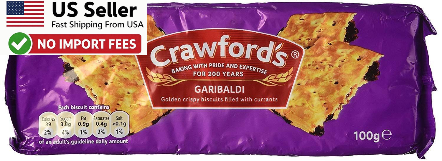 Crawford’s Garibaldi Biscuits 100g Pack of 12 British Raisin Cookies FROM USA