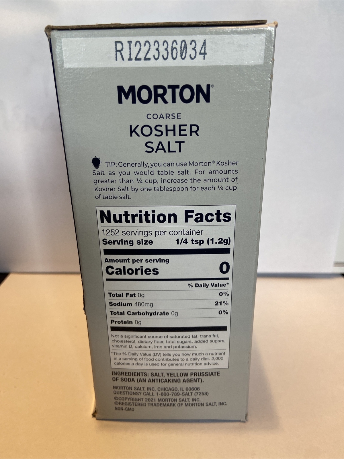 Morton Coarse Kosher Salt – For Everyday Cooking, Grilling, 3lb 5oz