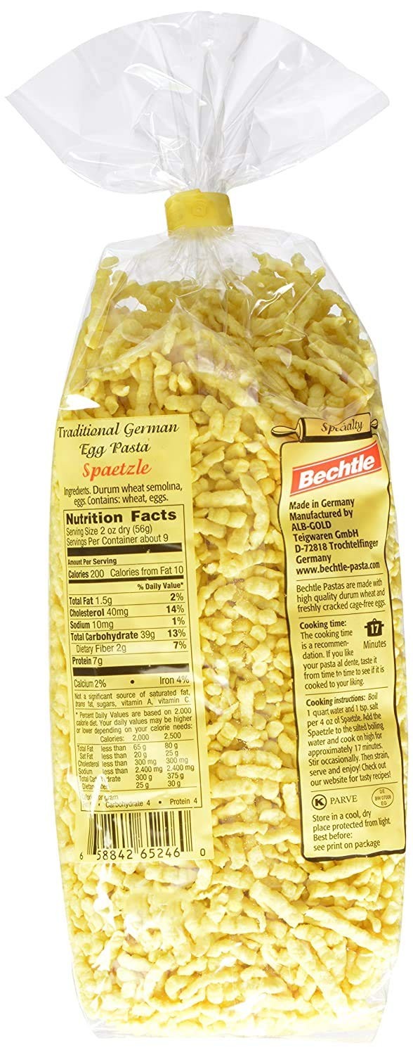 Bechtle Bavarian Style Spaetzle Traditional German Egg Noodles, 17.6 Ounce (2 Ba