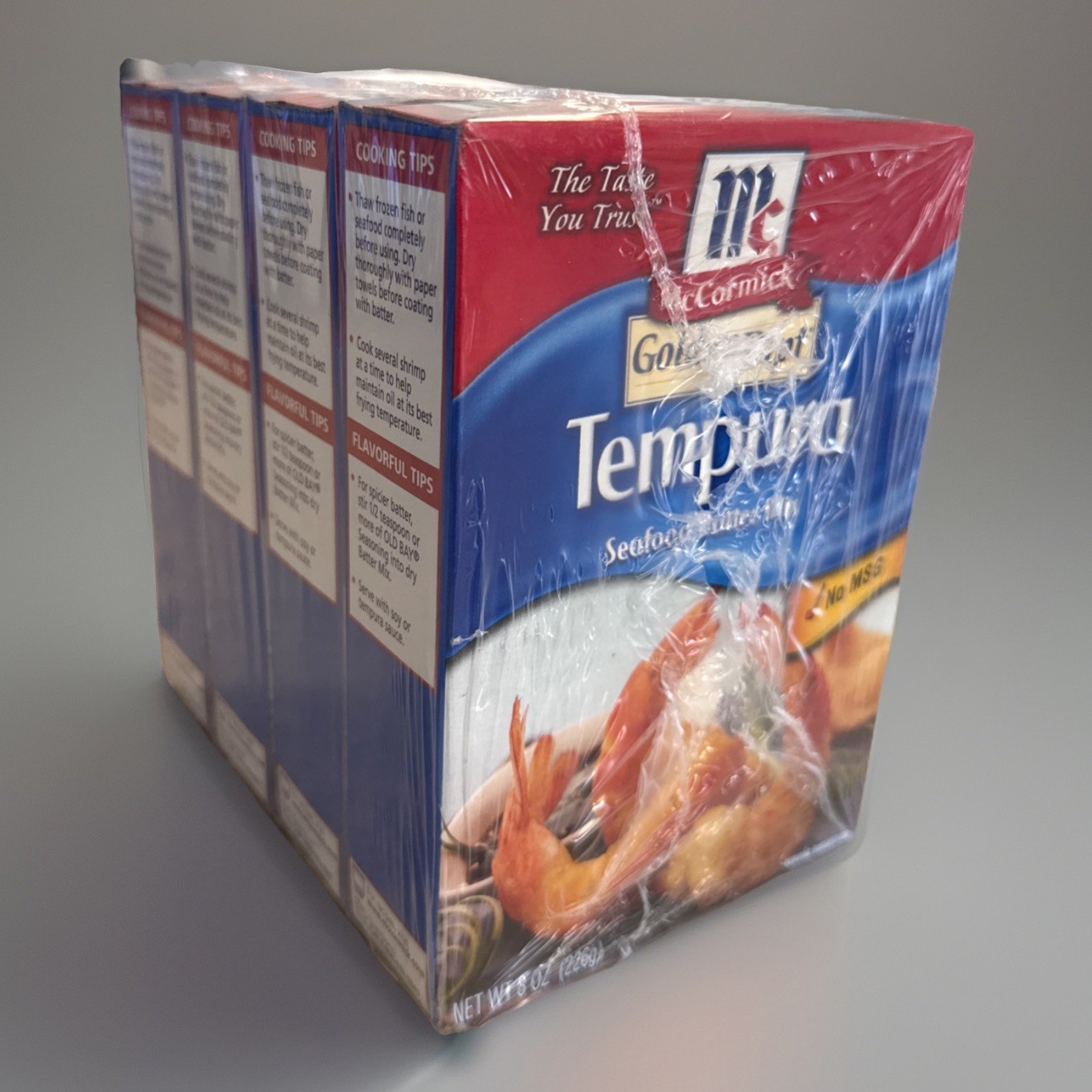 McCormick Golden Dipt Tempura Seafood Batter Mix 4 x 8z, EXP 3/27, FREE SHIPING!