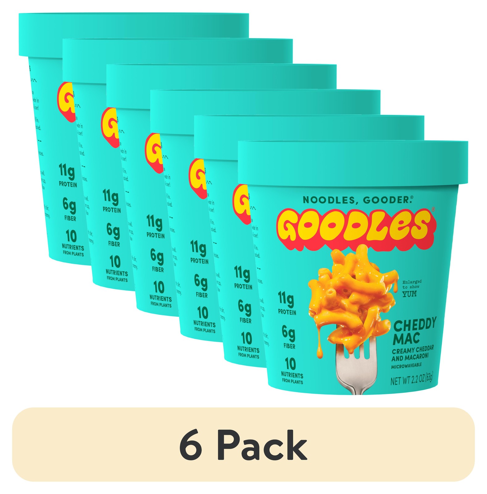 (6 pack) Cheese Cheddy Microwaveable Macaroni Cup; Shelf Stable; 2.2oz