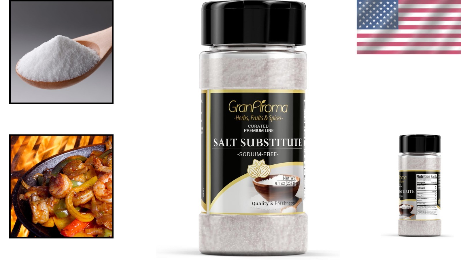 Flavorful Sodium-Free Salt Substitute – 9.1 oz Potassium Chloride Health Option