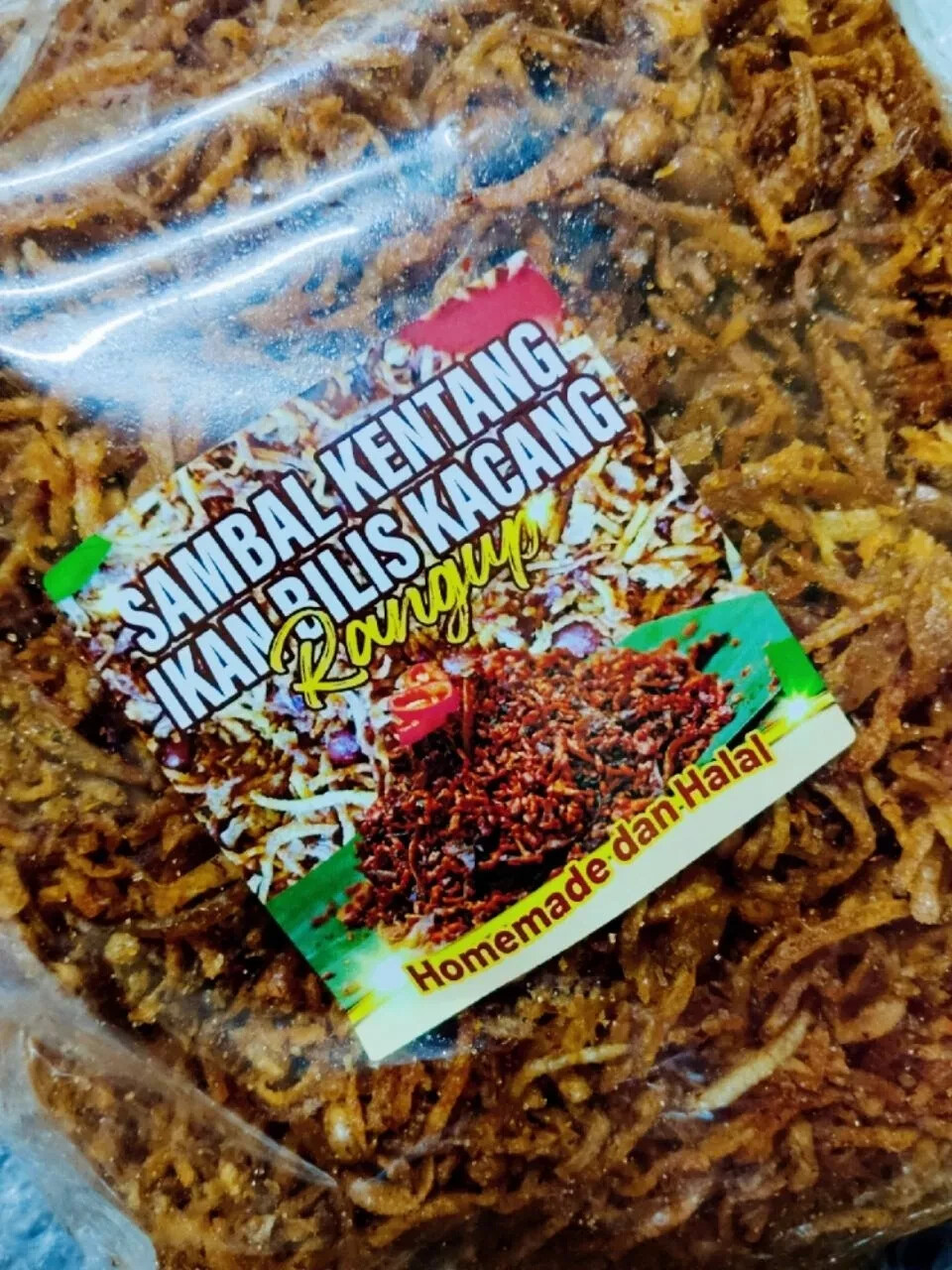 SIDE MEALS ANCHOVY POTATOES CRISPY SPICY, Conserve 1 KG PER PCK, FLAVOR SPICY