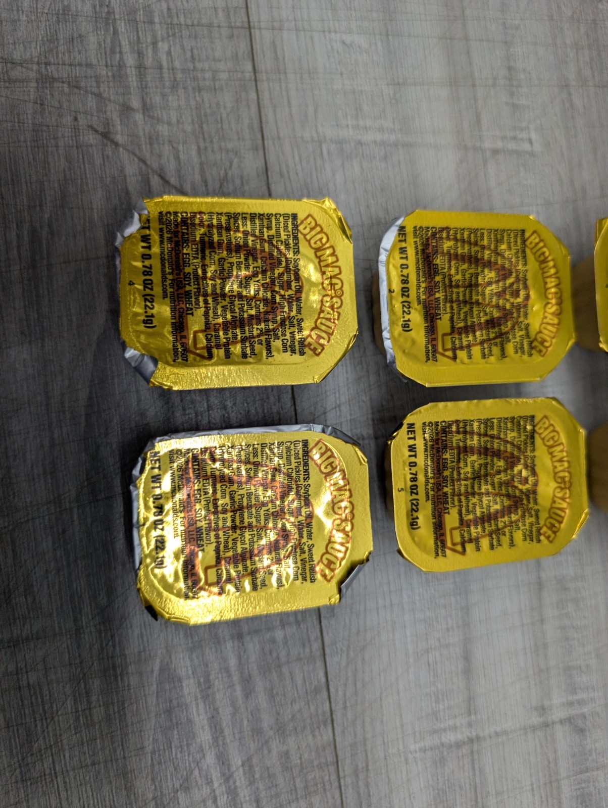 McDonald’s Big Mac dipping sauce lot of 8. .78oz each