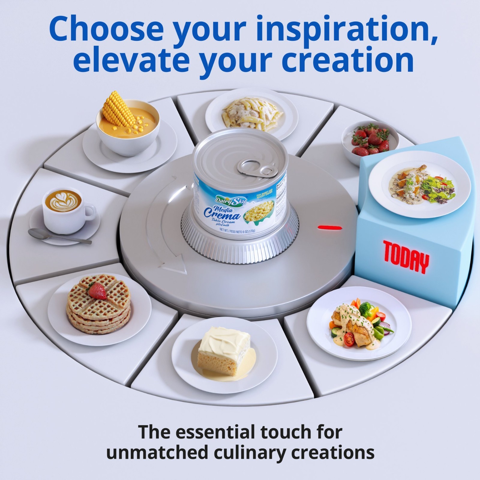 DairySky Media Crema Table Cream 6oz Shelf-Stable Mexican Cooking pack pf 48