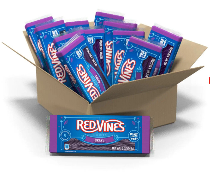 Chewy Grape Licorice Twists Tray, 12/5oz