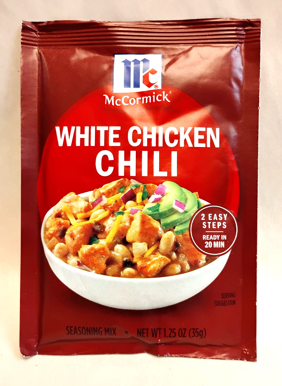 McCormick White Chicken Chili Seasoning Mix 1.25 oz Packet Mild Easy Dinner New