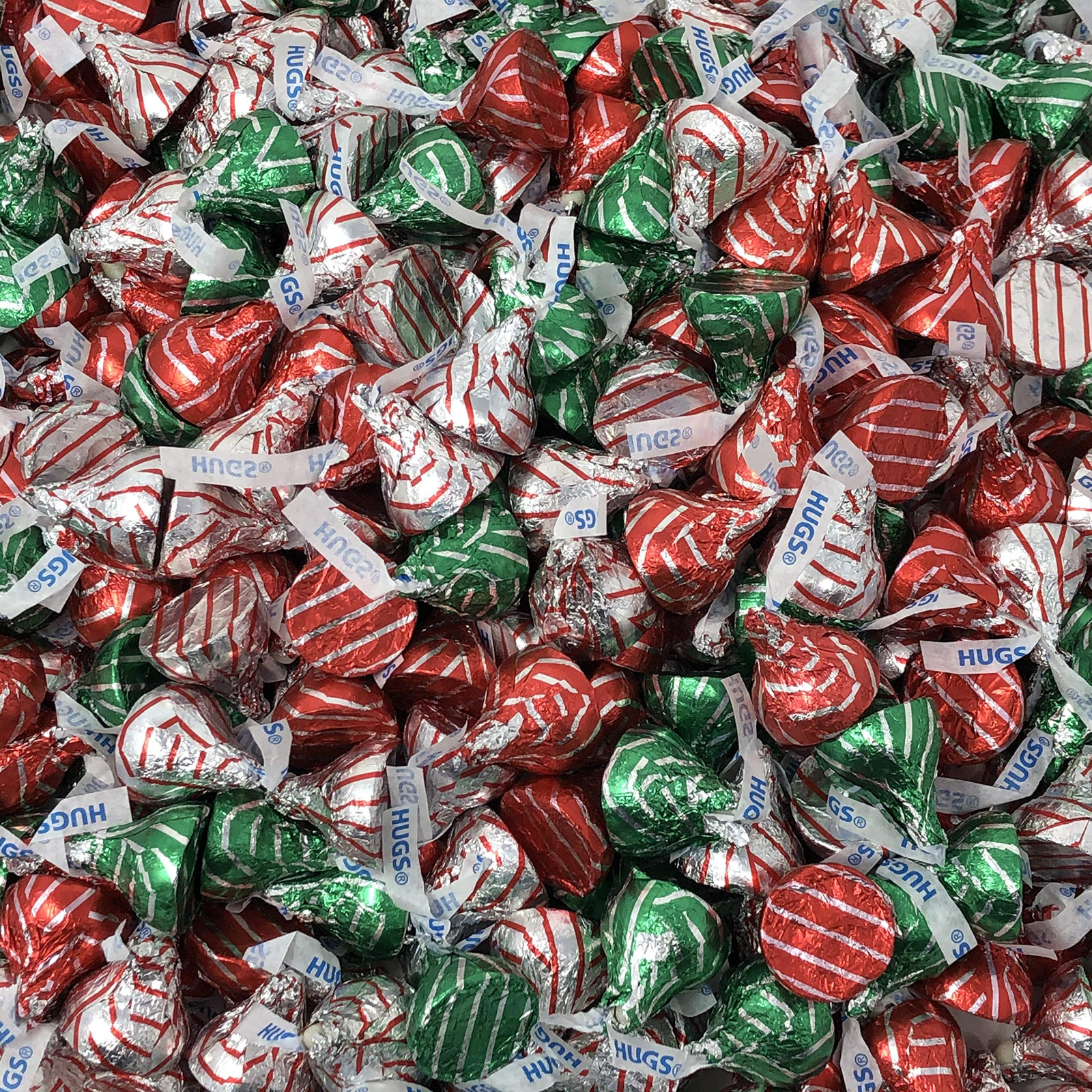 Hershey’s Kisses Hugs, Milk Chocolate Hug White Crème Christmas Candy (5 Pounds)