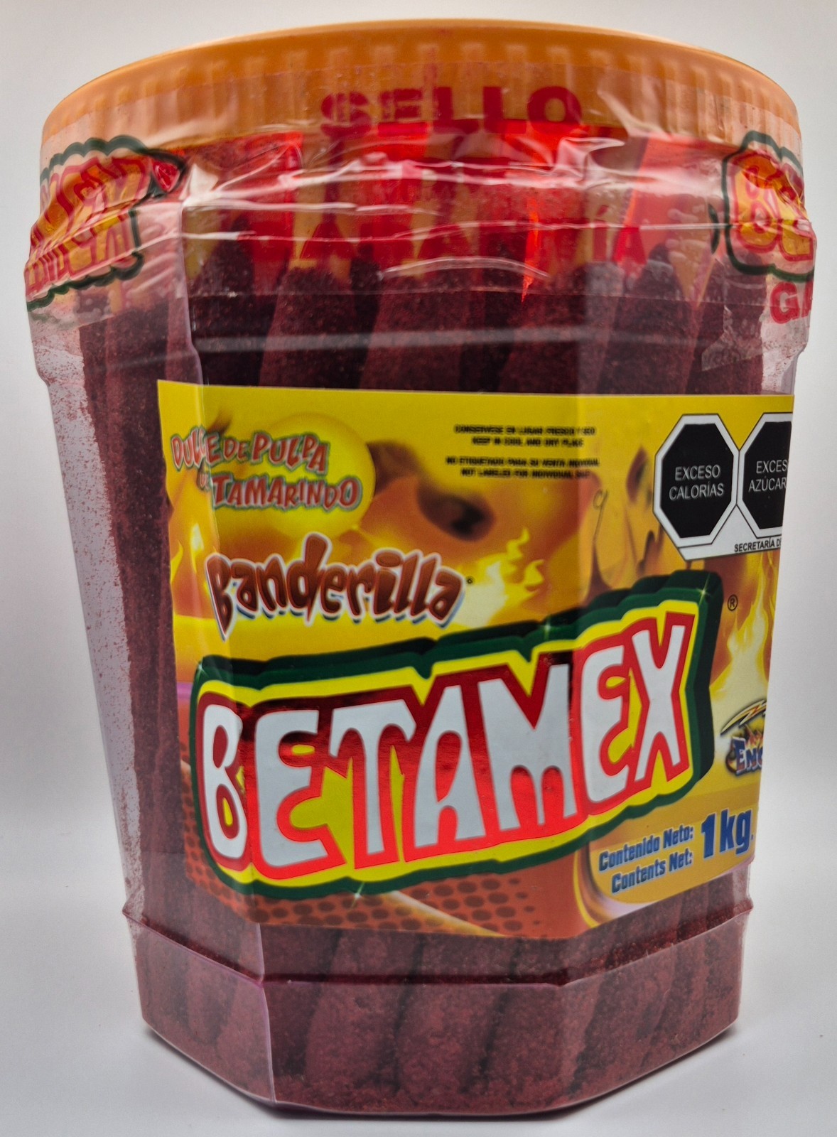 Betamex Banderilla Tamarindo Chile Mexican Tamarind Candy 50Pc 1Kg