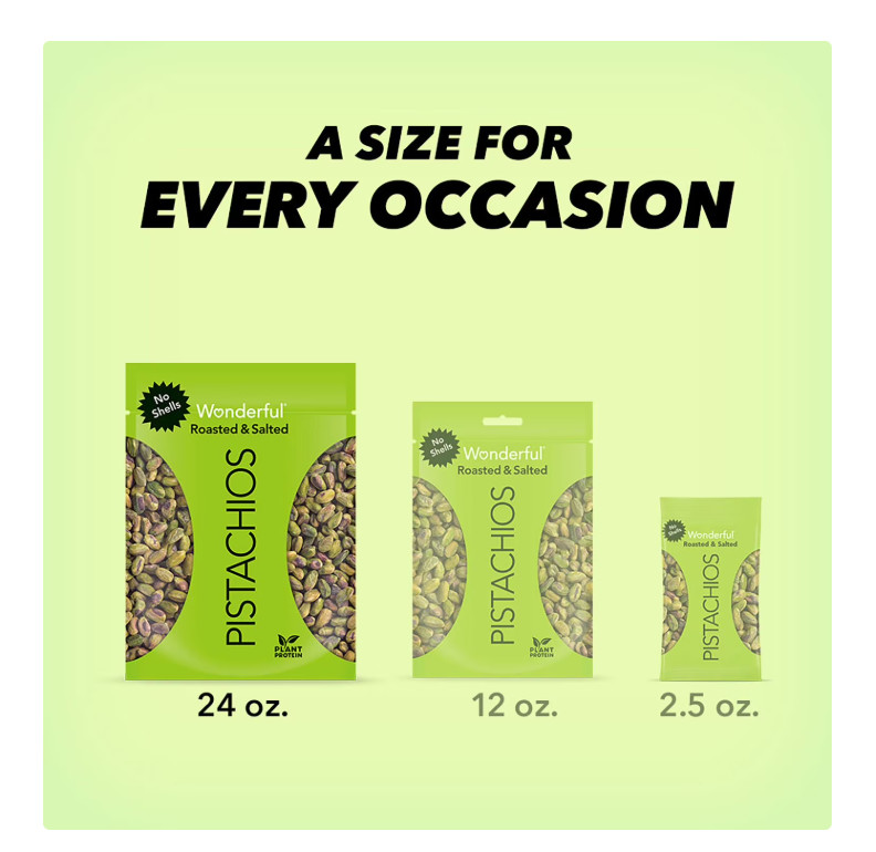 Wonderful Shelled Roasted Salted Pistachios, 24 oz.