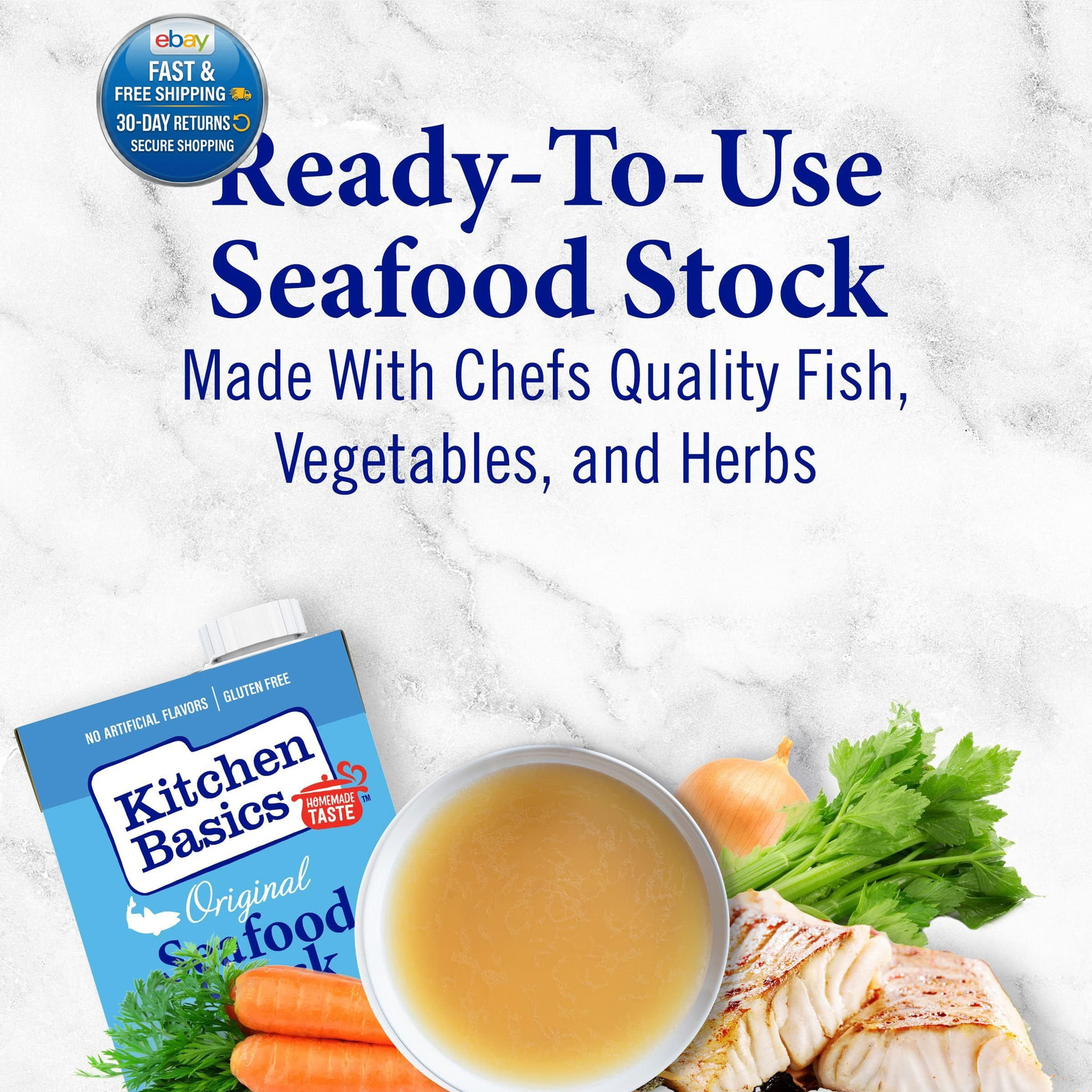 Original Seafood Stock, 32 fl oz 32 Fl Oz (Pack of 1)