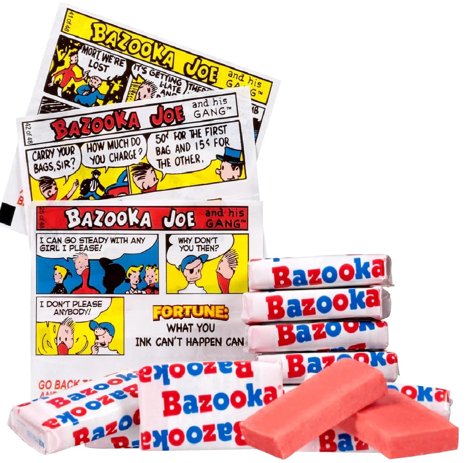 Bazooka Bubble Gum Bulk, 225 Count Tub of Chewing Gum Individually Wrapped,