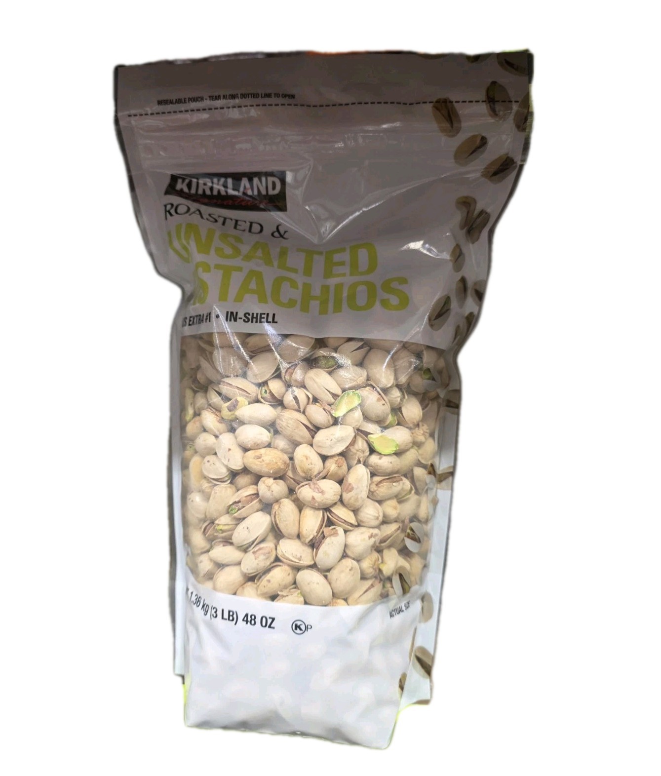 Kirkland Signature Pistachios Roasted Unsalted In Shell 2 Pack 3 lb Each Bag